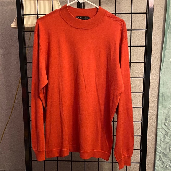 Jhane Barnes Vibrant Orange Crewneck Sweater